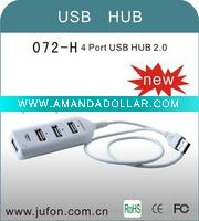 Wholesale 072-H 4 port usb 2.0 hub