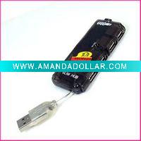 Wholesale NEW HUB USB 2.0 4 PORT HIGHSPEED PC ADAPTER