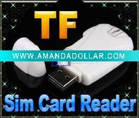 Wholesale USB 2.0 SIM Card TF Micro SD Reader GSM CDMA