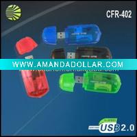 Hot! transparent usb2.0 all in 1 usb SD MS TF micro sd card reader