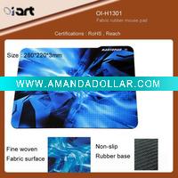 Wholesale Silky fabric large/rug size rubber mouse pad