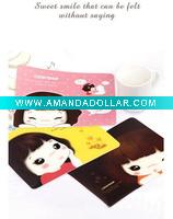 Wholesale promotion gifts lovely catoon girl mouse pad
