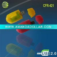 Wholesale new small spaceship usb2.0 multi in 1 sd tf ms mmc card reader