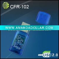mini transparent usb2.0 transflash memory card reader