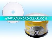 Wholesale 4.7GB printable blank dvd media 50pcs pack