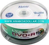 Wholesale 4.7GB Melody Blank DVD+R 25 Pieces with 16X Recording Speed