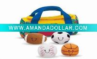 baby sport bag with plush toy