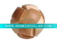 Wooden brain teaser
