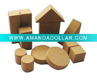 Cork toy brick