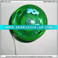 Wholesale LOGO imprinting,tranparent LED flashing platics YOYO