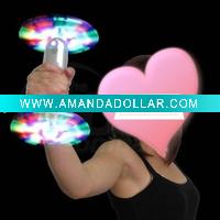 Wholesale 2010 new flashing toy- double rainbow spinner