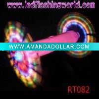 Wholesale 2010 new flashing toy- double rainbow spinner