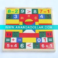 Wholesale 42pcs Wooden Number Construction Blocks