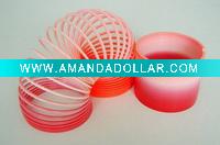 Wholesale plastic toy child toy Promotional spring plastic colorful spring rainbow toy promotional rainbow spring toy