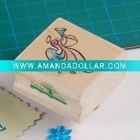 Wholesale new style novelty wooden seal rubber stamp(KT0002)