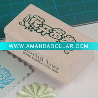 Wholesale new style novelty wooden seal rubber stamp