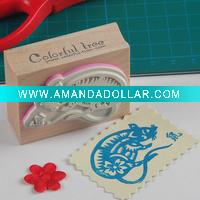 Wholesale Chinese art paper-cut series wooden stamp JZ0001