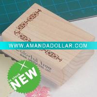 wooden rubber stamp