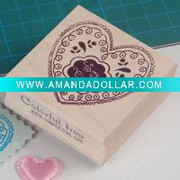 Wholesale new style novelty wooden seal rubber stamp ZT0149