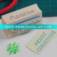 Wholesale wooden rubber stamp for Christmas