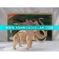 Wholesale animal 3D wooden jigsaw puzzles