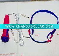 Plastic microphone &earphone