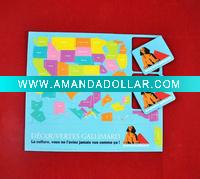 Wholesale African pattern customized promotional gifts jigsaw puzzle/magnetic puzzle