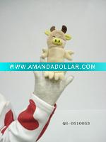 Wholesale plush animal hand finger puppet toy