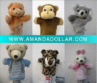Wholesale cute small size plush finger puppet toy