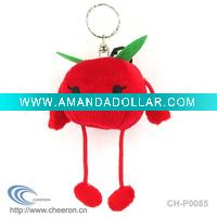 Wholesale Stuffed fruit keychain,plush fruit toy,soft fruit