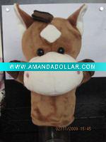 Wholesale plush toy hand puppet horse