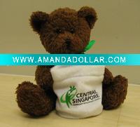 Wholesale Plush Bear with Storage Bag Plush Sitting Bear Stuffed Sitting Bear with Bag