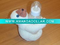 Wholesale Plush Bottle Holder Mini Plush Bottle Holder Plush Baby Bottle Holder