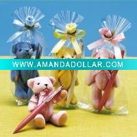 Wholesale Mini Plush Jointed Bear Packed In Poly Gift Bag