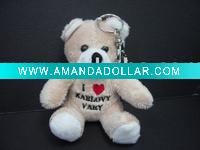Mini Plush Teddy Bear With Key Chain