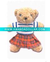 Wholesale Mini Plush Teddy Bear With Key Chain T Shirt And Skirt