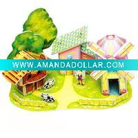Wholesale Garden windmills house 3d promotional jigsaw puzzles