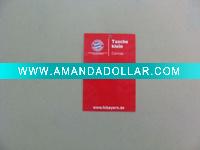 red printed card
