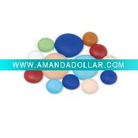 Multi color frost flat glass gem