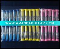 Wholesale 3 minutes dental sand timer/dental equipment/promotion toothbrush timepieces/toothbrush hourglass/plastic sand timer
