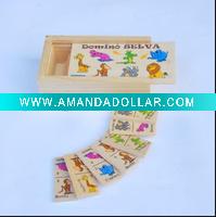 wooden animal world domino