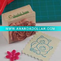 Wooden rubber stamp toy