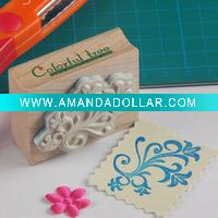 Wooden rubber stamp toy