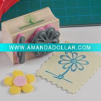 Wooden rubber stamp toy