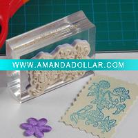 Acrylic rubber stamp