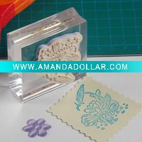 Acrylic rubber stamp