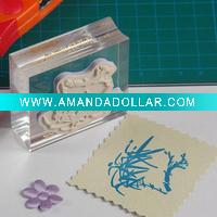 Acrylic rubber stamp