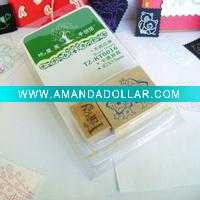 Wholesale rubber wooden stamp set