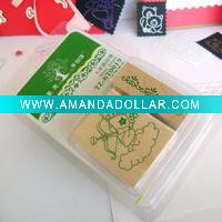 rubber wooden stamp set