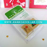 wooden stamp set